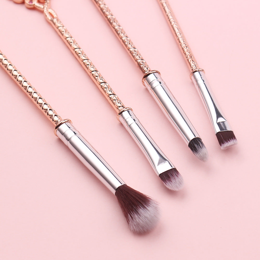 Beauty And The Beast Rose Makeup Brush Portable Makeup Tool Set