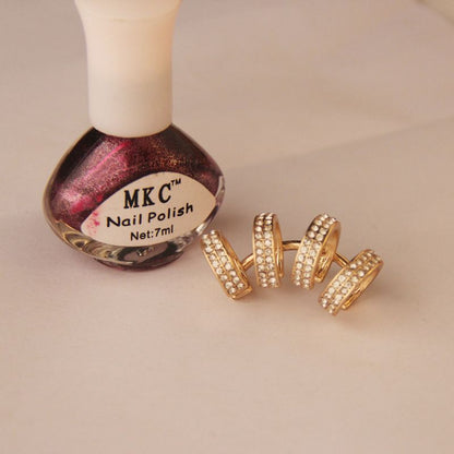Alloy Diamond Ear Bone Clip Earrings