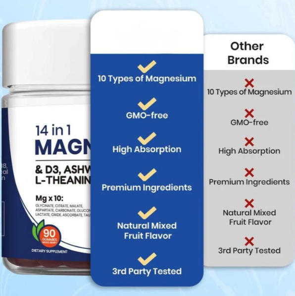 Drunk Eggplant Magnesium Soft Candy Vitamin 14 IN1 Theanine Cortisol Supplement Diet