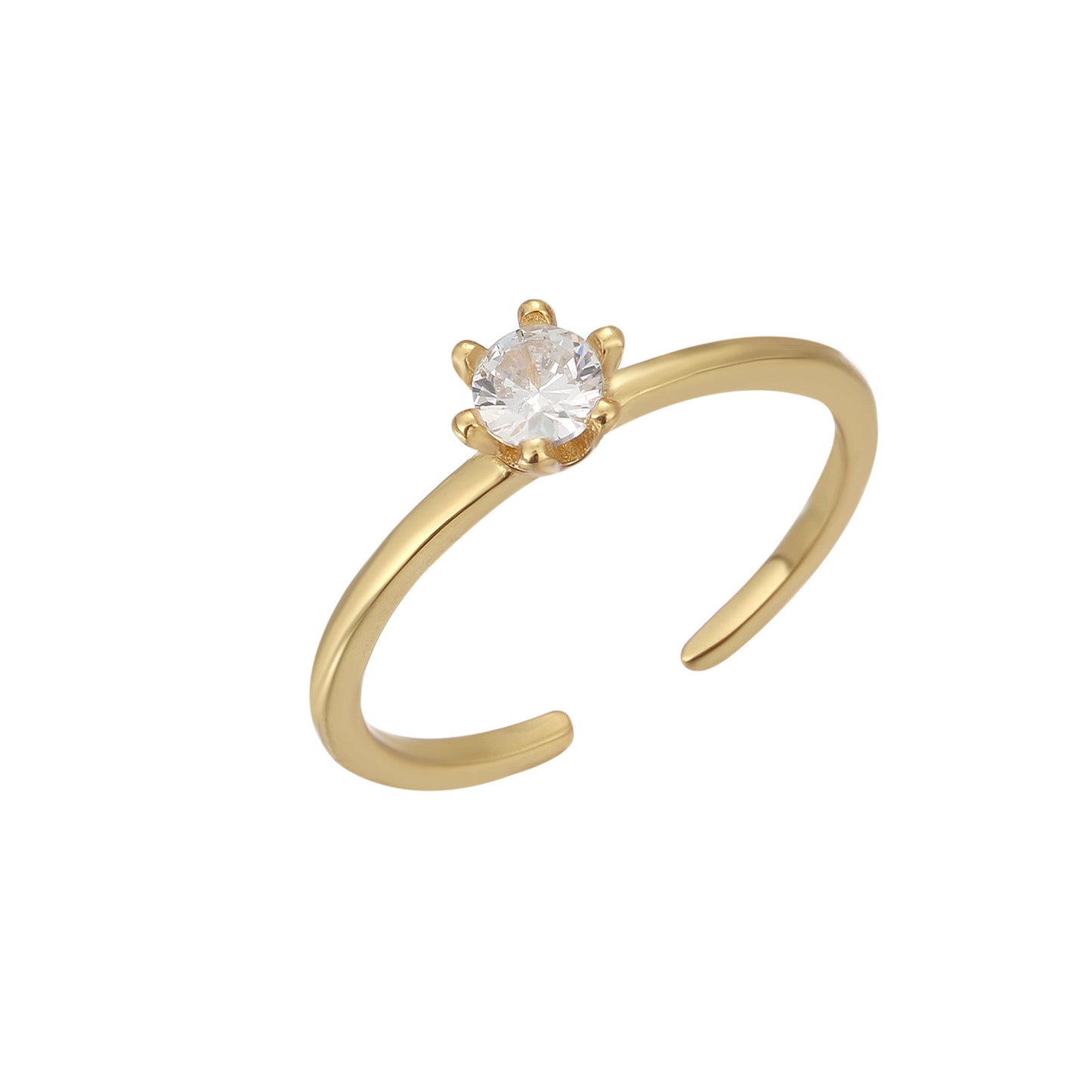 S925 Sterling Silver Inlaid Zircon Women's Opening Adjustable Toe Ring