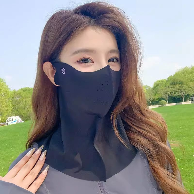 Sunscreen mask-black-imitation cotton-1 piece