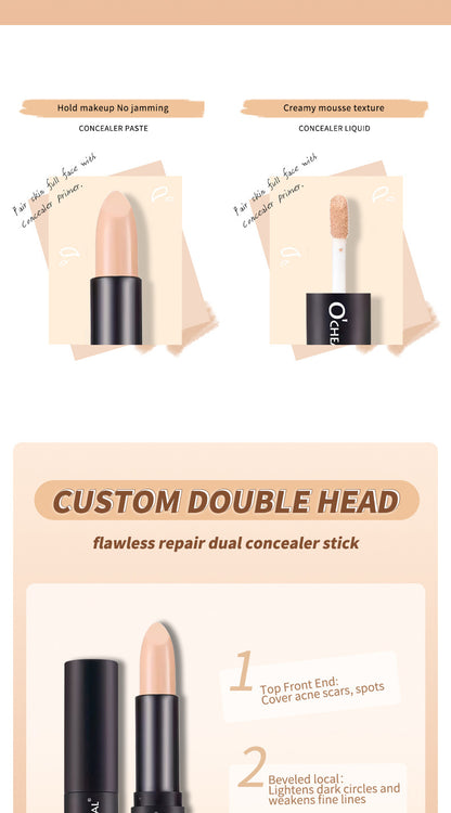 Liquid Concealer Double-headed Contour Stick Three-dimensional Face Brightening