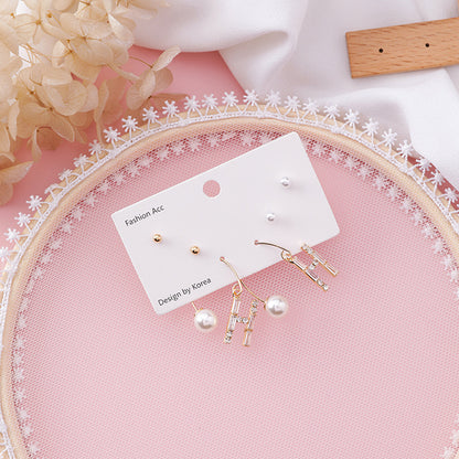 Mini earrings set compact earrings girl sweet wild earrings