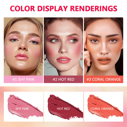 High-gloss Portable Solid Blush Cream