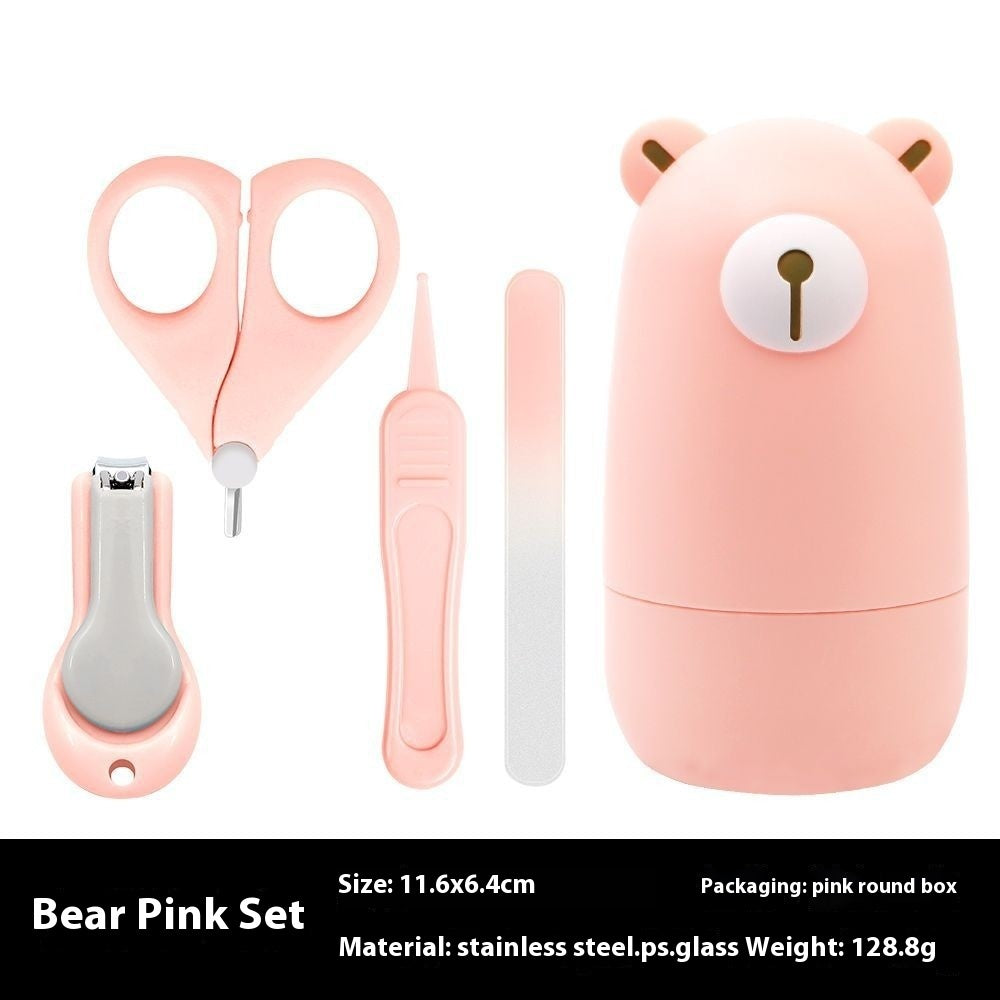 Factory Direct Supply Baby Manicure 4 PCs Set Beauty Tools Care Baby Cute Fingernail Maintenance Kit