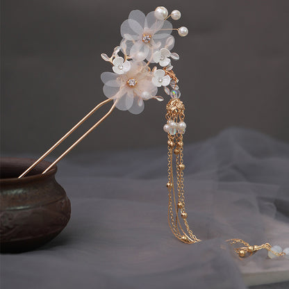 Tassel pearl hairpin