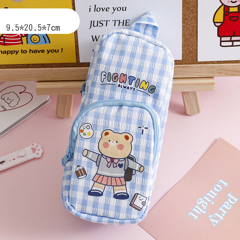 Multifunctional Girl Heart Cartoon School Bag Pencil