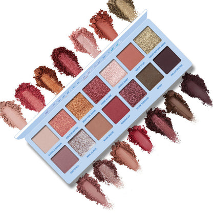 14-Color Matte And Metallic Waterproof Glitter Eyeshadow Palette