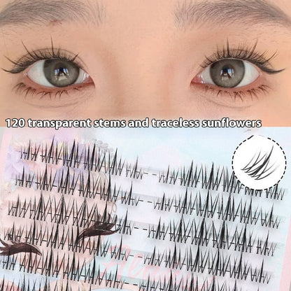 Ultra-fine Sheer Root Natural Segmented Comic Fairy Eyelashes