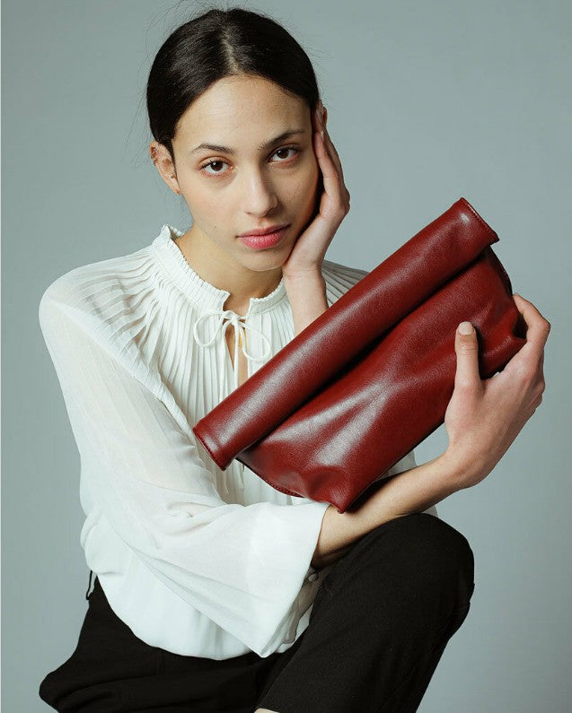 New Trendy Simple Curling Envelope Fashionable Elegant Clutch Bag For Women