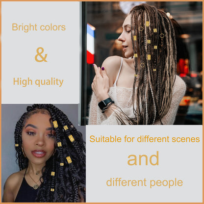 80 Metal Hair Rings DIY Dirty Braid Buckle Rings