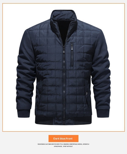 Plaid Casual All-Match Mens Long-Sleeve Jacket