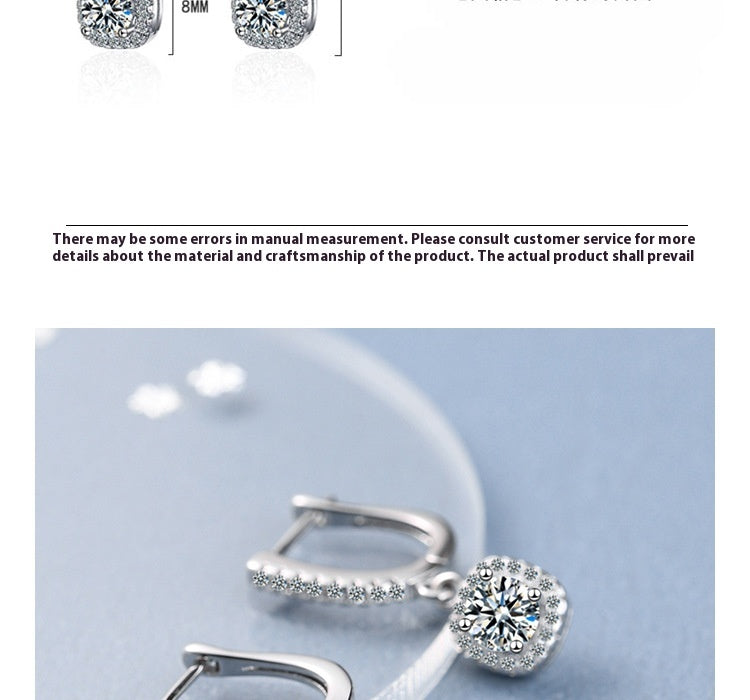 Ear Clip Women's Diamond Inlaid Short Hollow Zircon Earrings