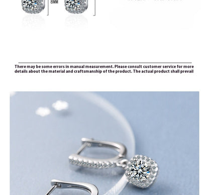 Ear Clip Women's Diamond Inlaid Short Hollow Zircon Earrings