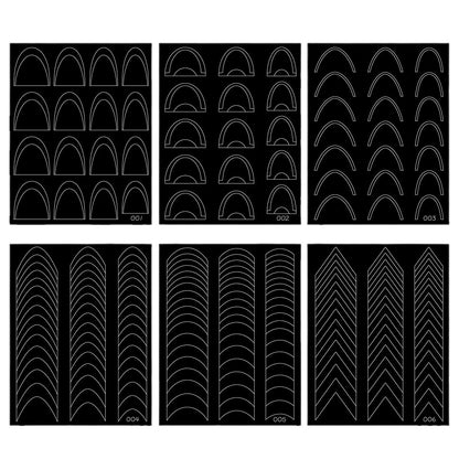 Nail Art Deep V French Sticker Spray Gradient Patting Glue Template