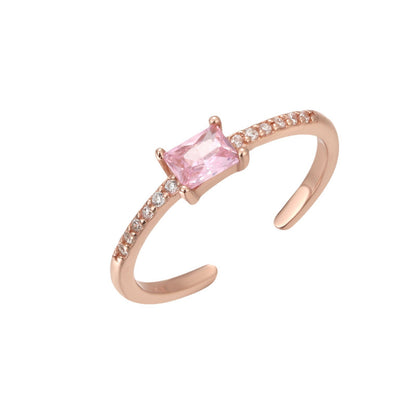 S925 Sterling Silver Diamond Toe Ring Women's Adjustable Opening