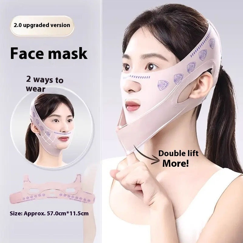 French Pattern Double Chin Sleep Mask