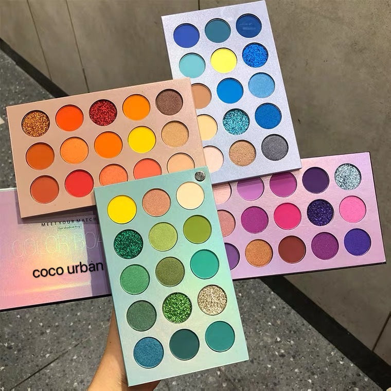 Sixty-color Rotating Eyeshadow Palette Pearly Matte Glitter Easy To Color