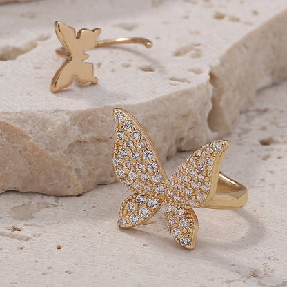 Minority Design Micro-zircon Bow Earrings Earrings Earrings Earrings Clip Female Simple Personality 100-point Temperament No Holes Earrings Earrings