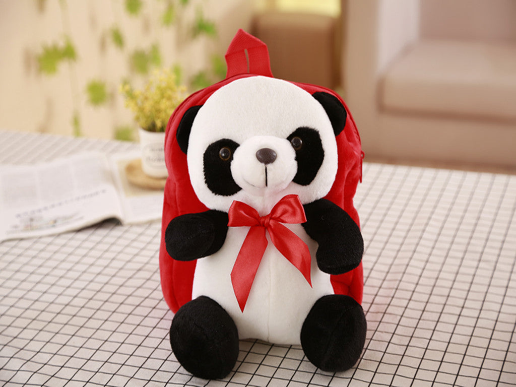 Plush panda school bag