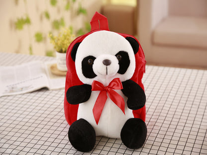 Plush panda school bag