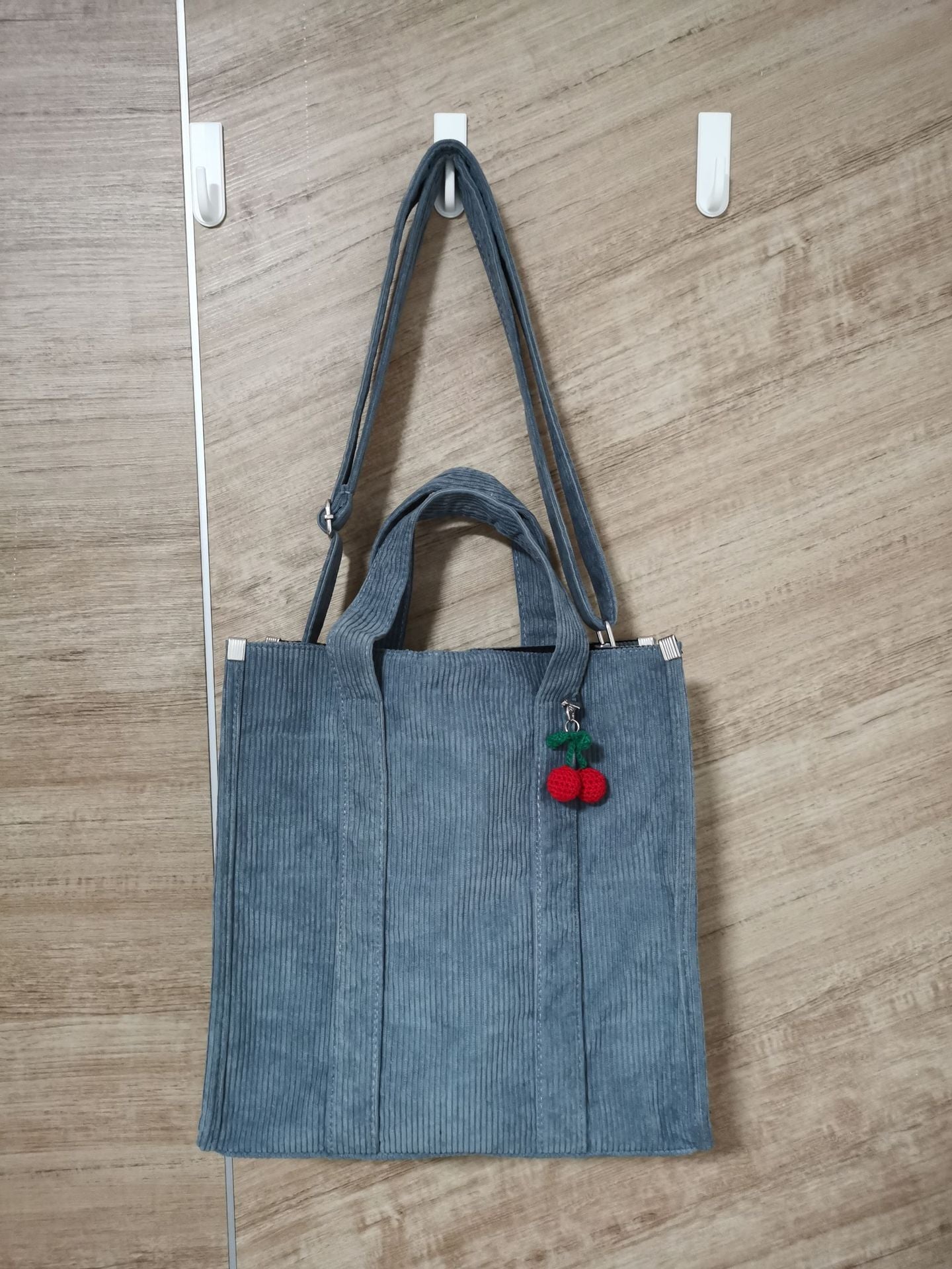 Cherry Corduroy Clutch