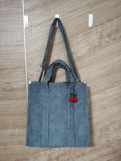 Cherry Corduroy Clutch