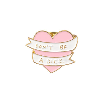 Personality Creative Love Brooch Alloy