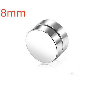 Titanium Steel Earrings Cross Zircon Magnet Ear Clip