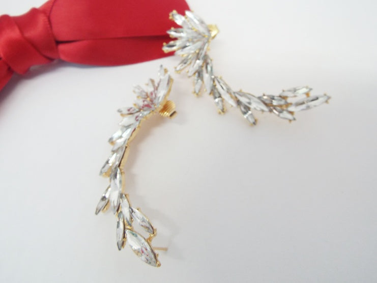 Fashion full diamond gem earrings ear clip earrings