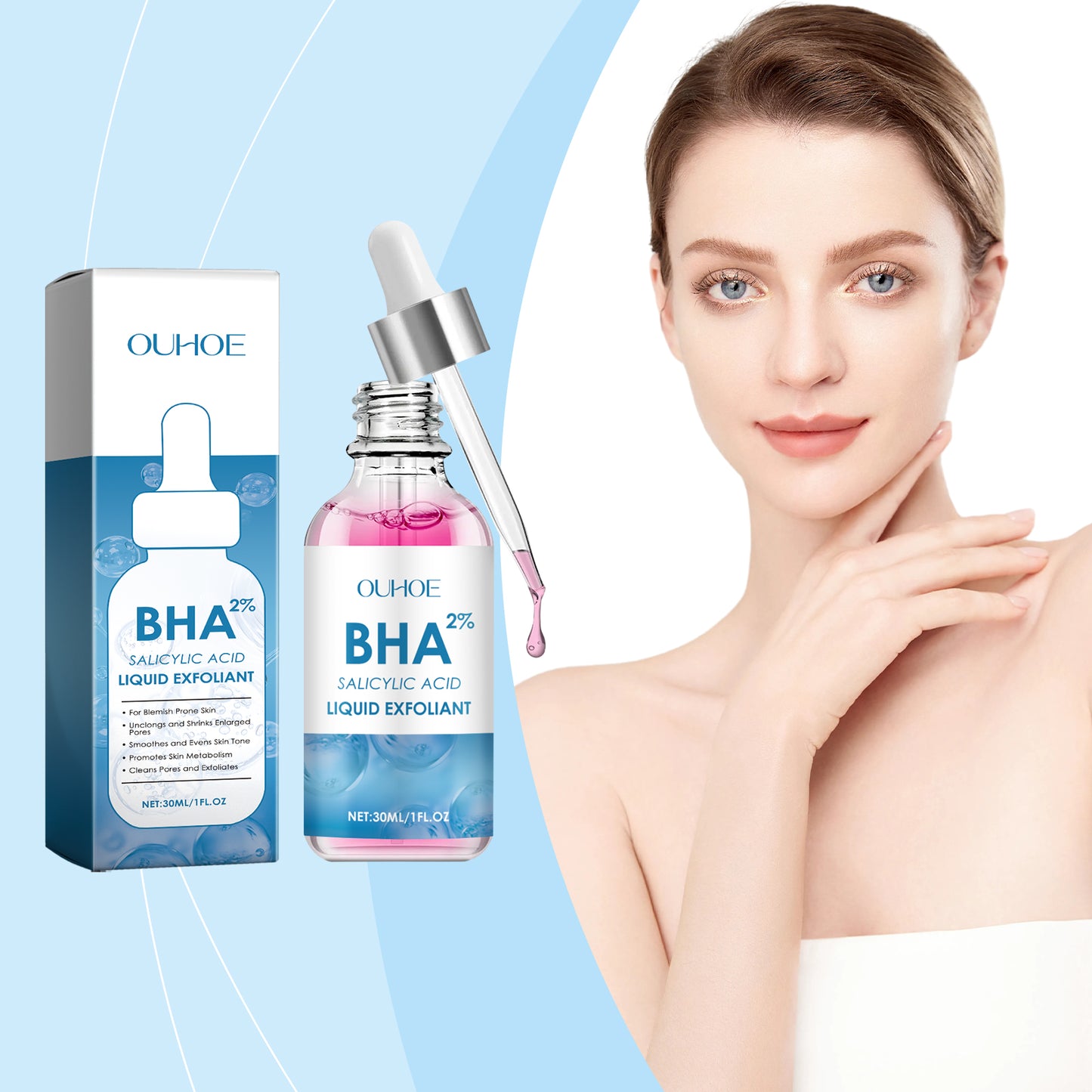 OUHOE Exfoliating Essence, Effective In Softening Dead Skin, Brightening And Repairing Skin Smooth And Delicate Essence