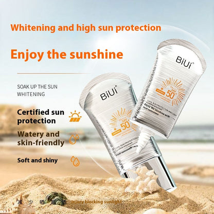 Whitening Sunscreen Lotion Small Silver Tube Isolation Lady Moisturizing