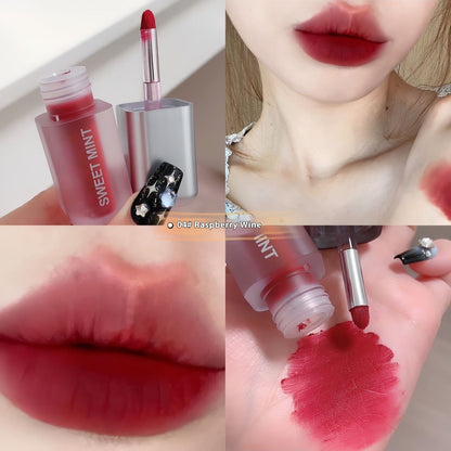 Velvet Lip Lacquer Matte Finish Long Lasting And Does Not Fade No Stain On Cup Lip Mud
