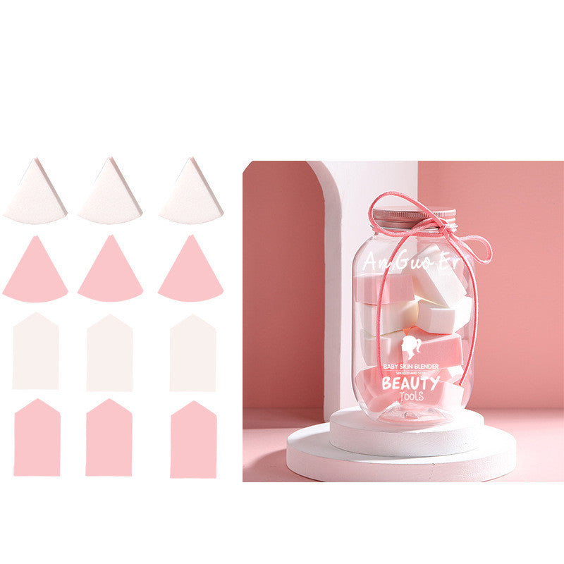Makeup Egg Fan-shaped Makeup Cushion Puff Set Beauty Egg Triangle Puff