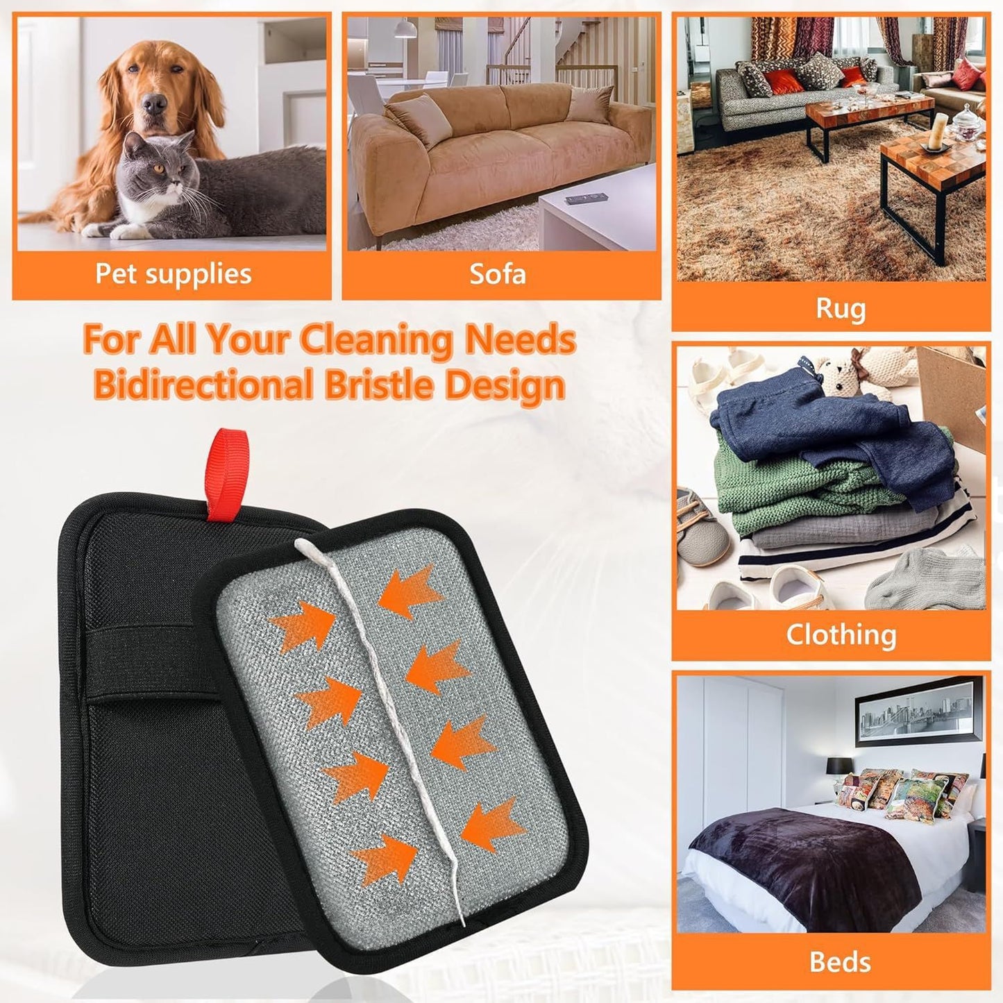 New Cat Hair Remover, Cat Hair Removal Tool, Hair Brush, Cat Hair Adsorption Tool, Hair Removal Brush, Scraper
