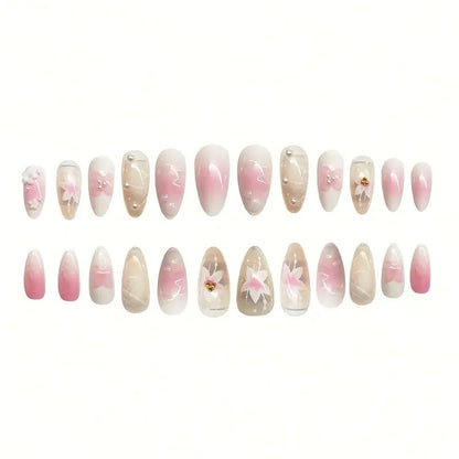 Pure Desire Sweet Flowers Wear Armor Removable Fake Nails