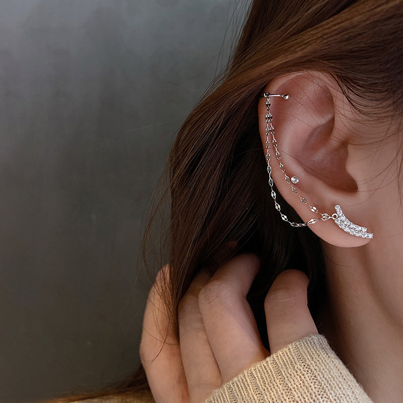 Personalized Wild Long Tassel Ear Clip Earrings