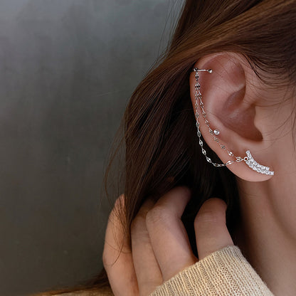 Personalized Wild Long Tassel Ear Clip Earrings
