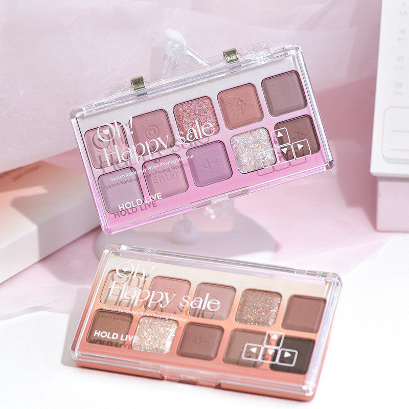 Ten Color Eyeshadow Palette Shimmer Matte Beginner