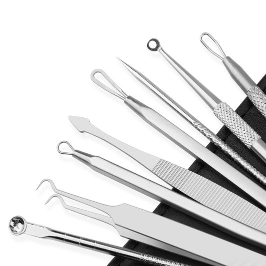 Stainless Steel Acne Needle 8-piece Set Squeeze Needle Beauty Salon Tools