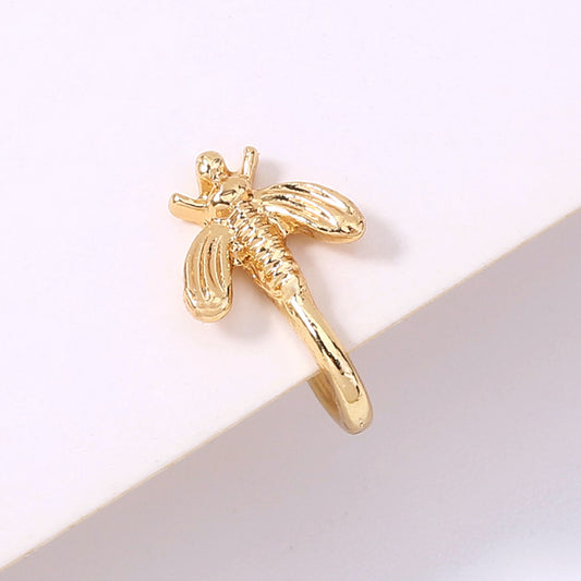 Gold Bee nose ring, mini-cute animal nose ring