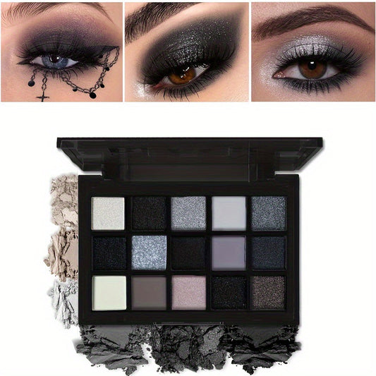 15 Color Matte Pearlescent Smoked Eye Shadow Plate