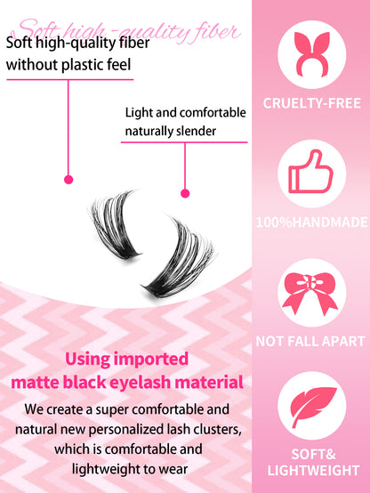 3D False Eyelashes, Multi-layered, Realistic, Soft And Comfortable, Natural Nude Makeup