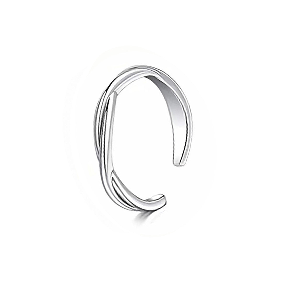 316 Stainless Steel Toe Ring With A Large Twisted Hemp Pattern