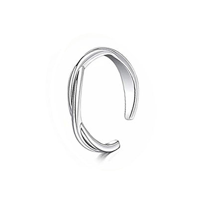 316 Stainless Steel Toe Ring With A Large Twisted Hemp Pattern
