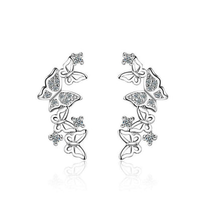 Jewelry Hot Sale Korean Bow Tie Zircon Earrings For Women Pendientes