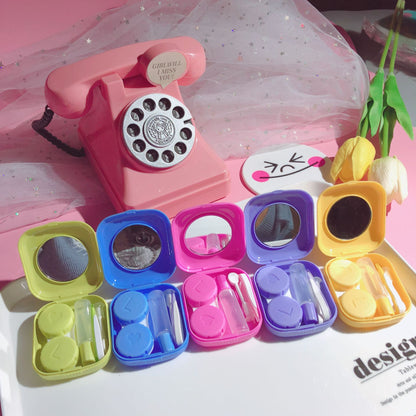 Candy Color Square Mini Contact Lens Case