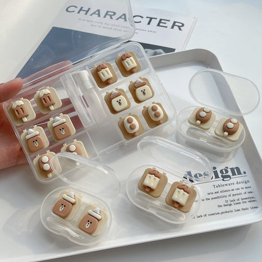 Myopia Contact Lens Case Premium Sense Ins Lightweight Mini Multiple Pairs