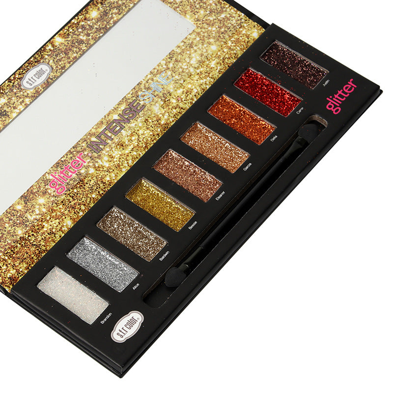 Ladies 9 Colors Diamond Sequin Eyeshadow Palette