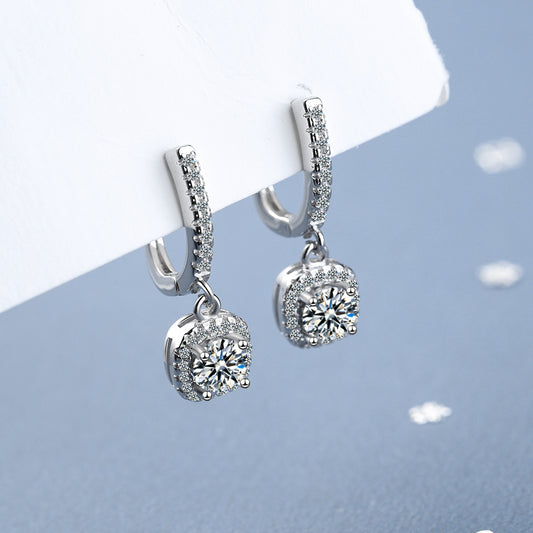Ear Clip Women's Diamond Inlaid Short Hollow Zircon Earrings